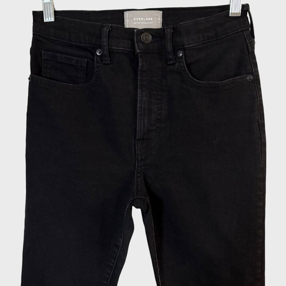 Everlane Skinny Ankle Denim Jeans Black Women's 28 High-Rise Authentic Stretch - Picture 5 of 10